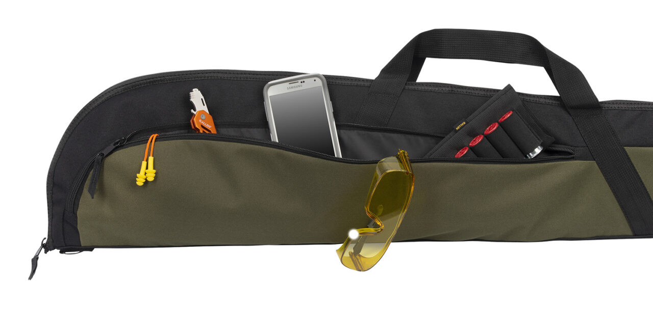 Allen 69352 Powell Shotguns Case made of 600D Polyester with Green Finish & Black Trim, Foam Padding, Large Exterior Accessory Pocket & Lockable Zipper 52" L - Image 2