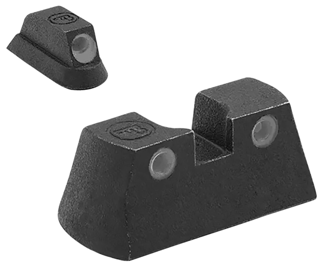 Meprolight USA 177753101 Tru-Dot Black | Green Tritium Front Sight Green Tritium Rear Sight Set