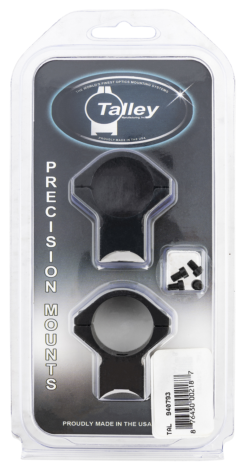 Talley 940793 Scope Ring Set For Rifles Savage 93R/B.Mag/Mark II Medium 1" Tube Black Anodized Aluminum