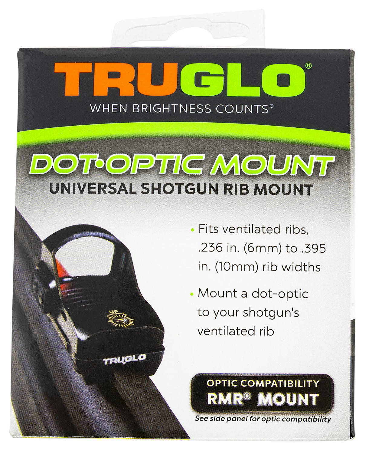 TruGlo TGTG8954U2 Universal Shotguns Rib Mounts Black Trijicon RMR