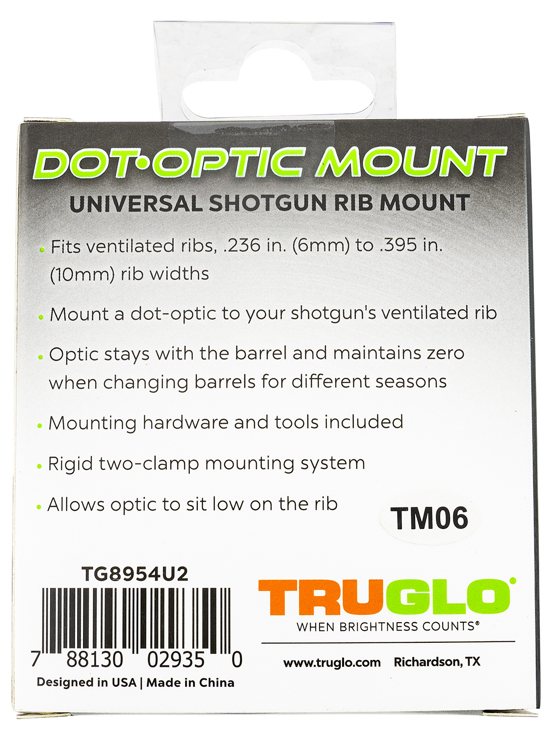 TruGlo TGTG8954U2 Universal Shotguns Rib Mounts Black Trijicon RMR - Image 2