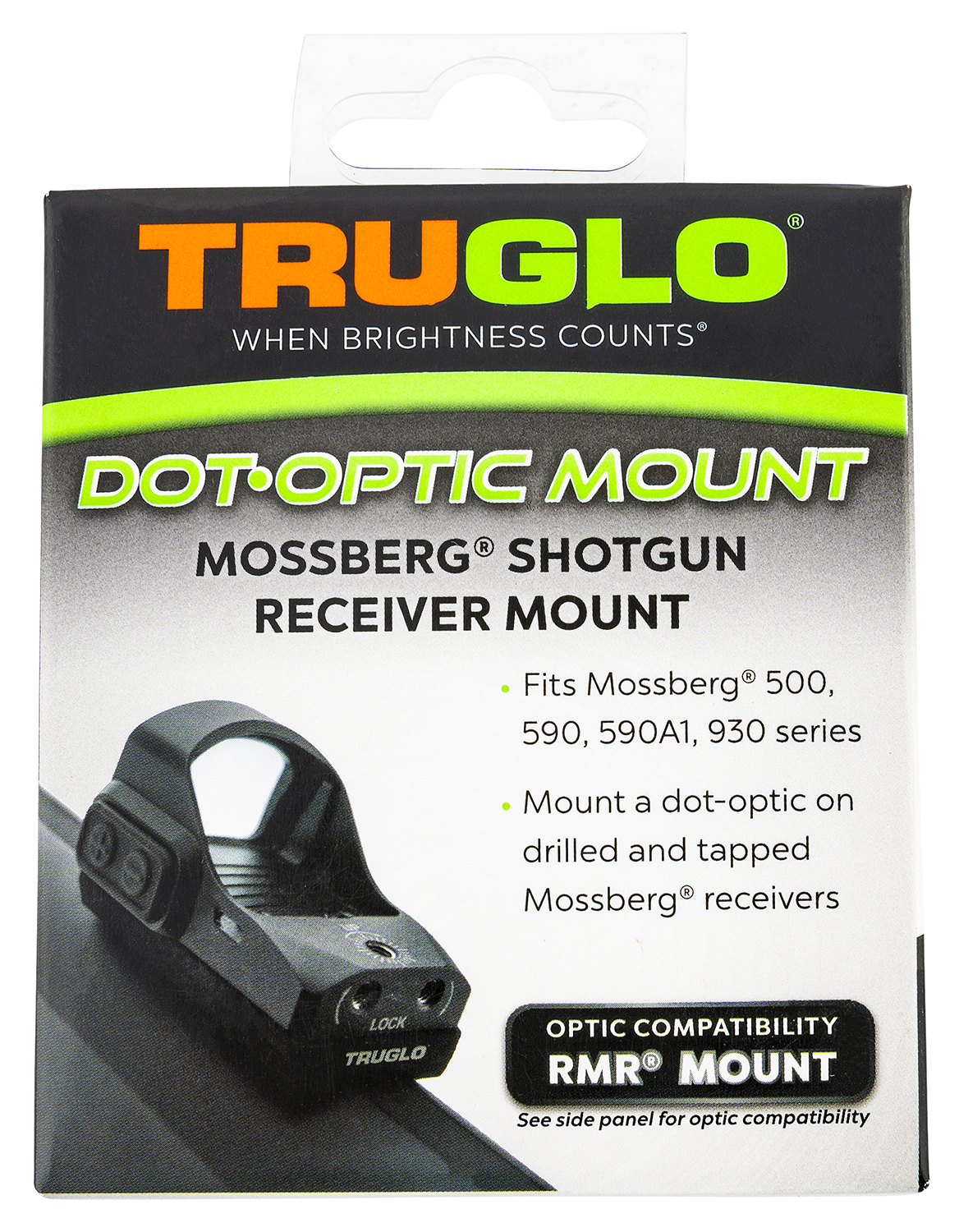 TruGlo TGTG8955M2 Shotguns Receiver Mount Black Mossberg Trijicon RMR