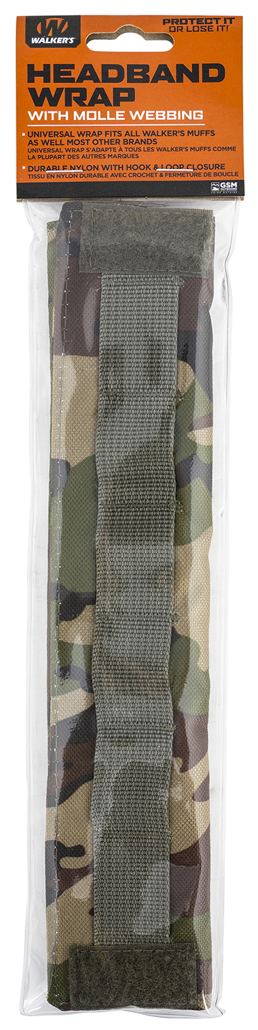 Walker's GWPHDBNDVCMO Razor Headband Wrap Camo Velcro