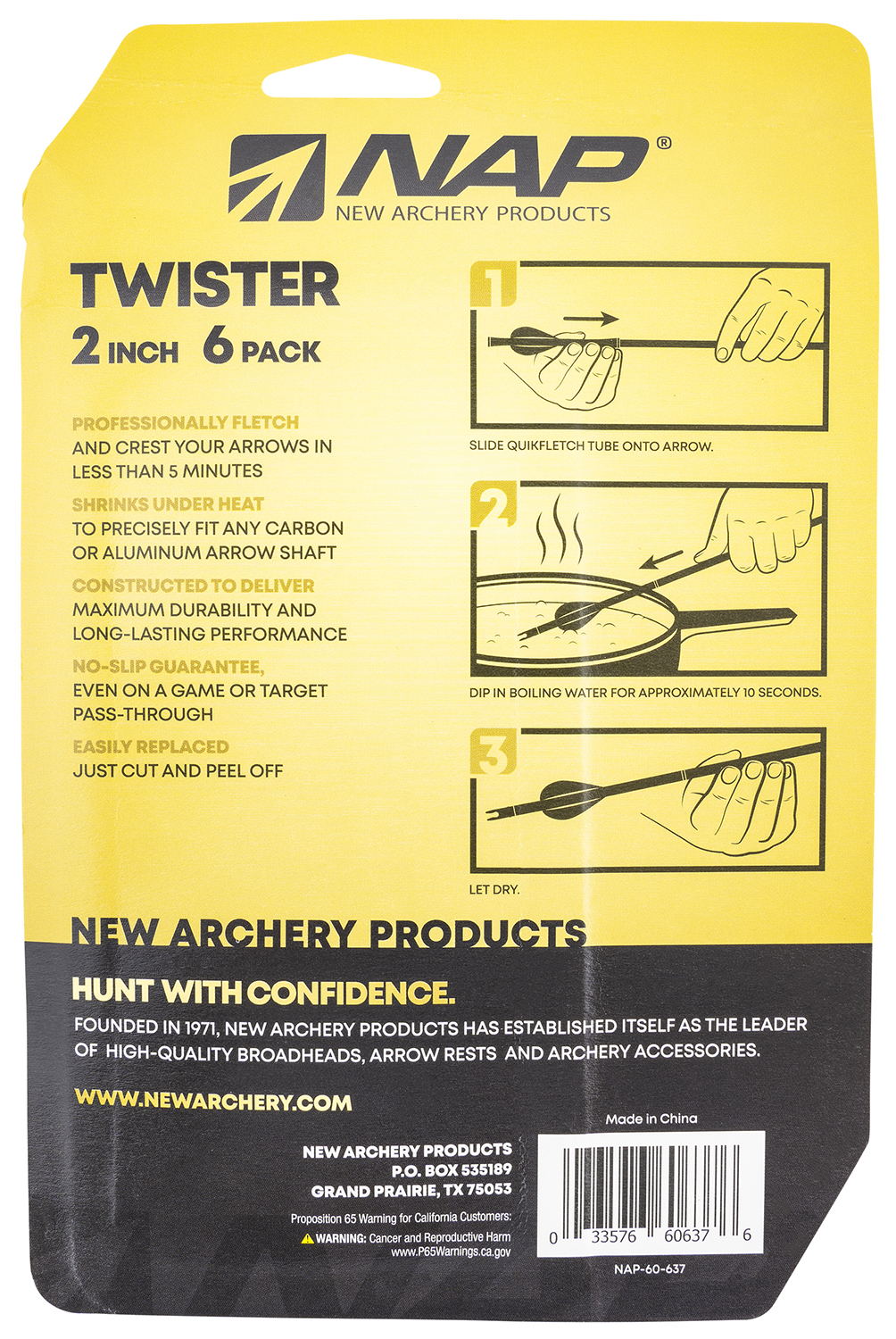 NAP NAP60637 Quickfletch Twister White/Orange/Orange 6 Pack - Image 2