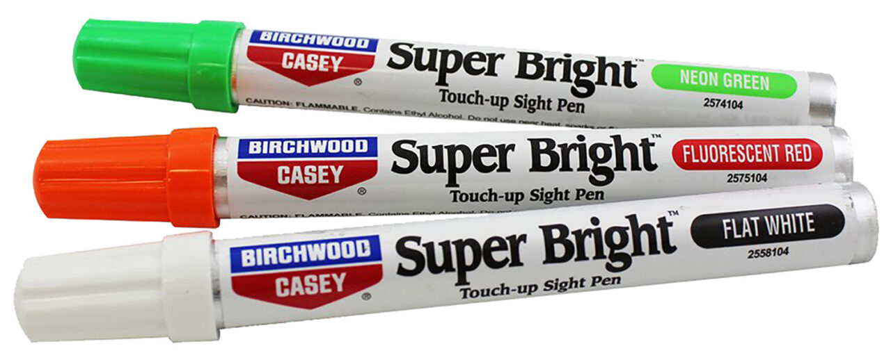 Birchwood Casey 15116 Super Bright Touch-Up Sight Pens Felt Chisel Tip Red/White/Green