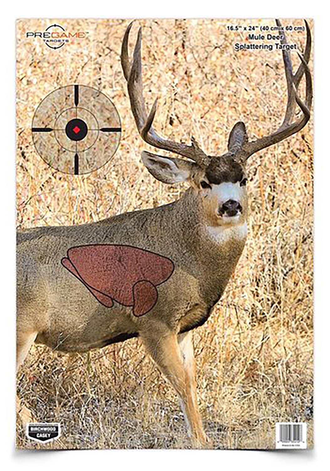 Birchwood Casey 35402 Pregame Mule Deer Paper Target 16.50" x 24" 3 Per Pkg