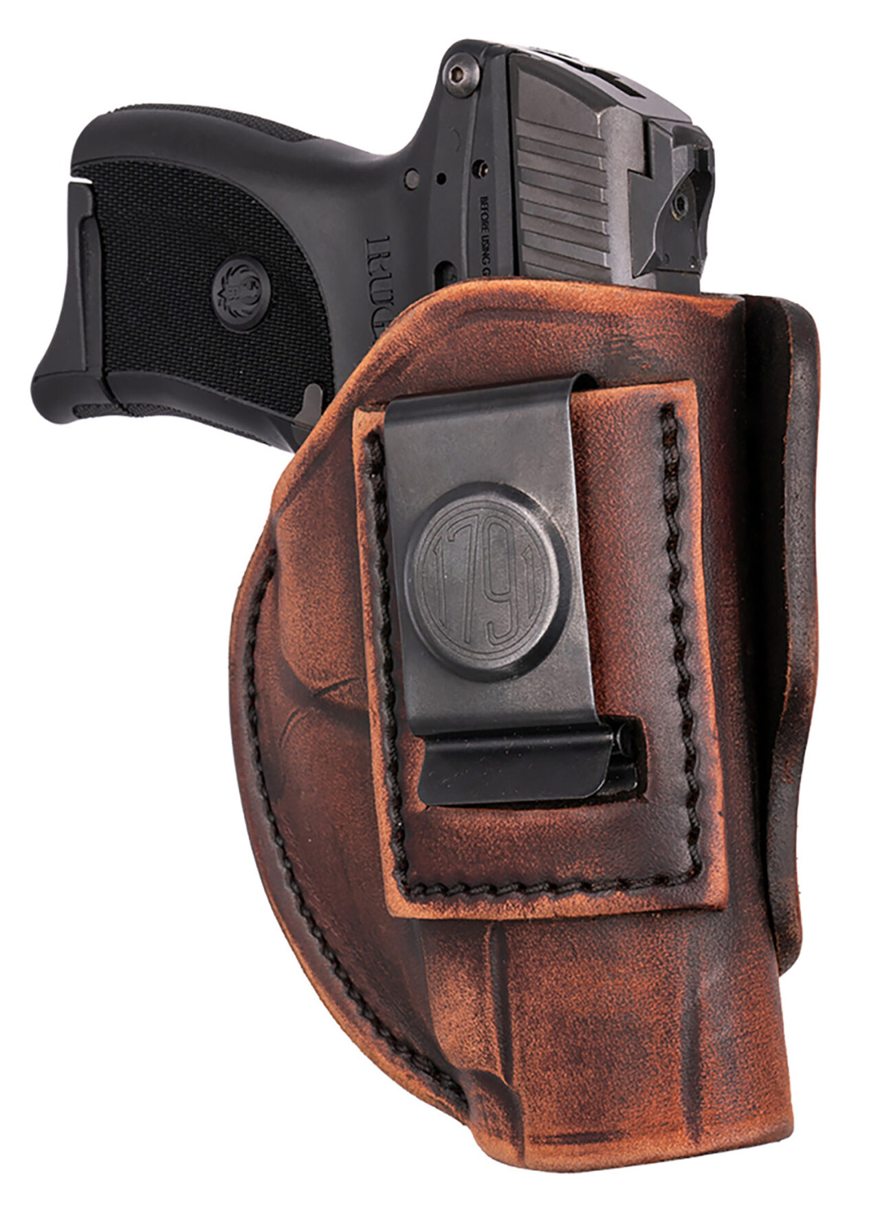 1791 Gunleather 4WH1VTGR 4-Way IWB/OWB Size 01 Vintage Leather Belt Clip Fits 1911 3-4" Right Hand - Image 2