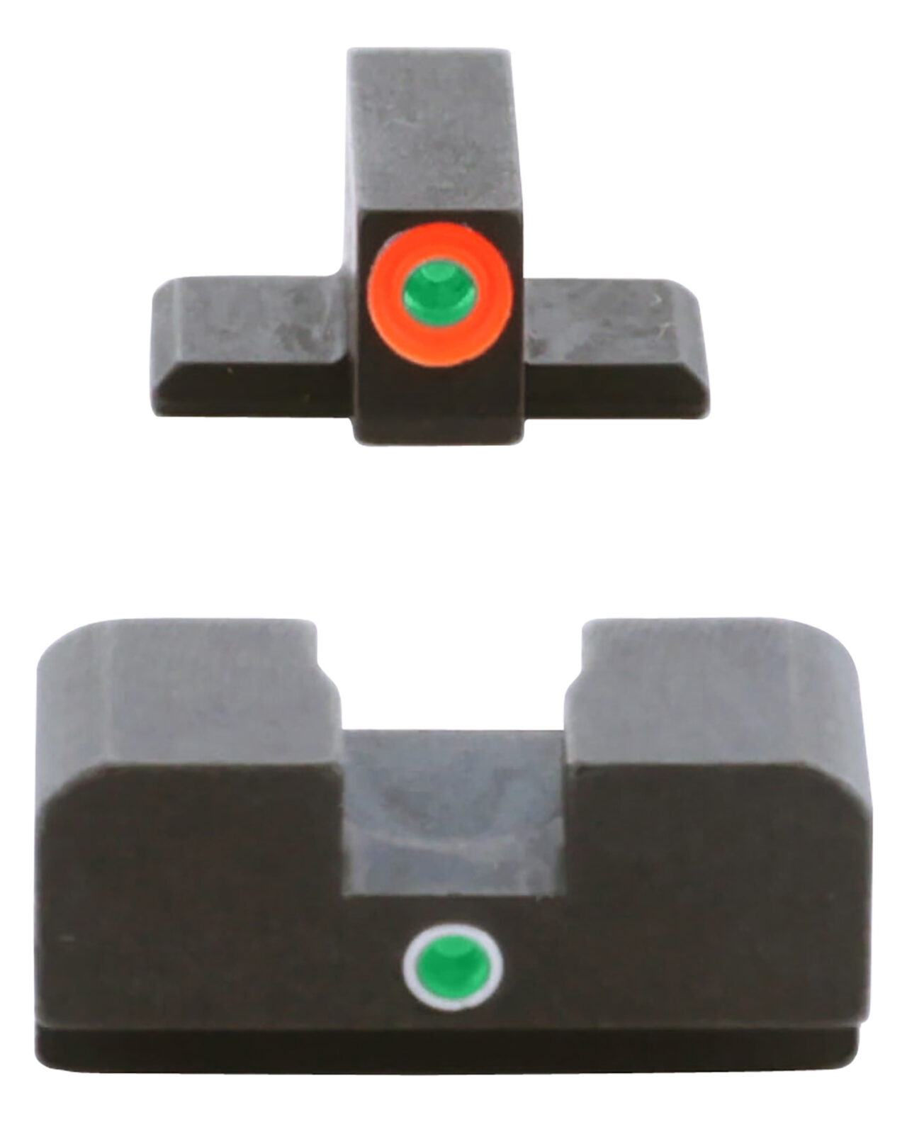 AmeriGlo XD201 i-Dot Sight set for Springfield Armory XD Black | Green Tritium with Orange Outline Front Sight Green Tritium i-Dot Rear Sight - Image 3
