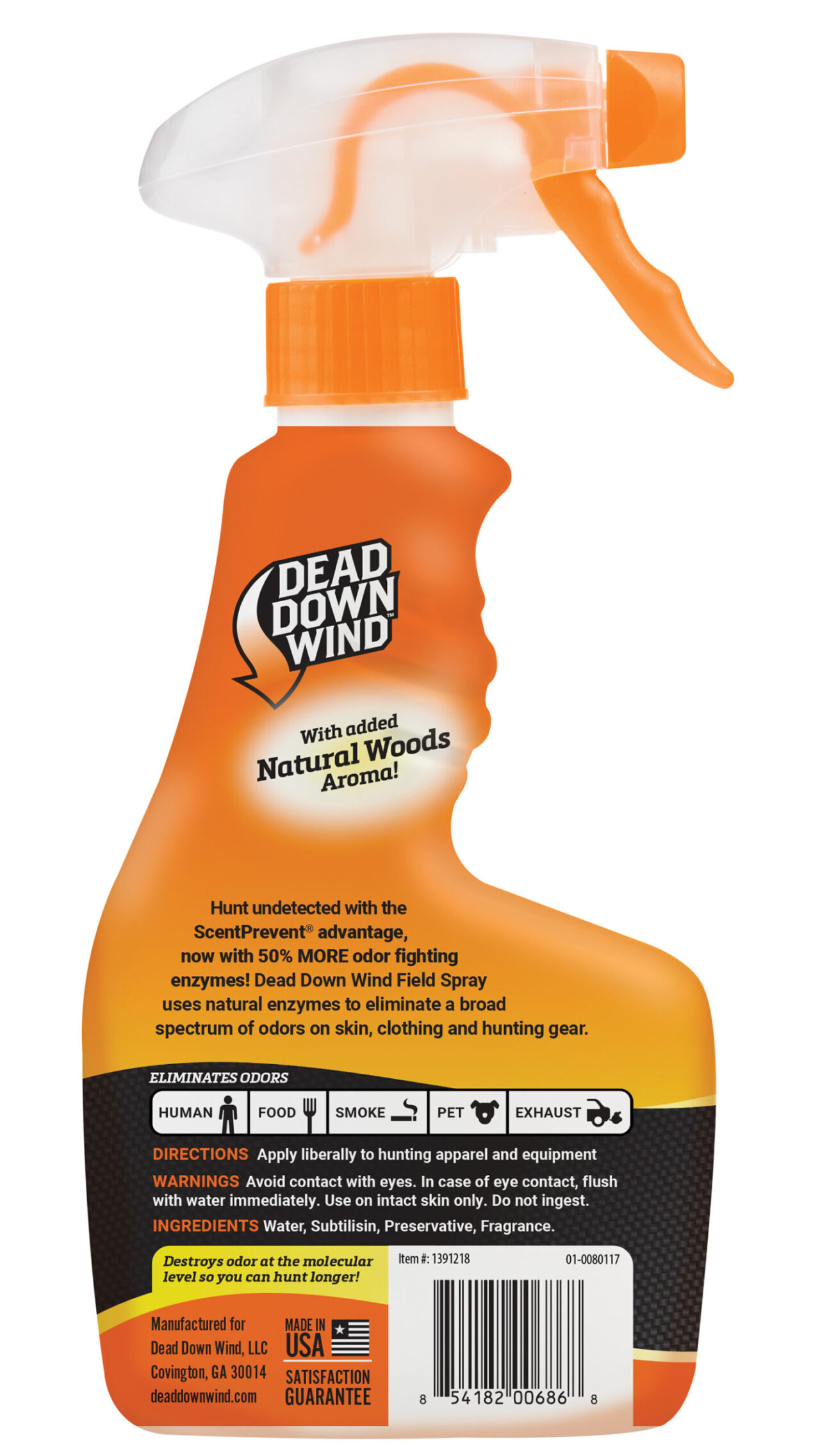 Dead Down Wind 1391218 Evolve Field Spray Cover Scent Natural Woods Scent 12 oz Trigger Spray - Image 2