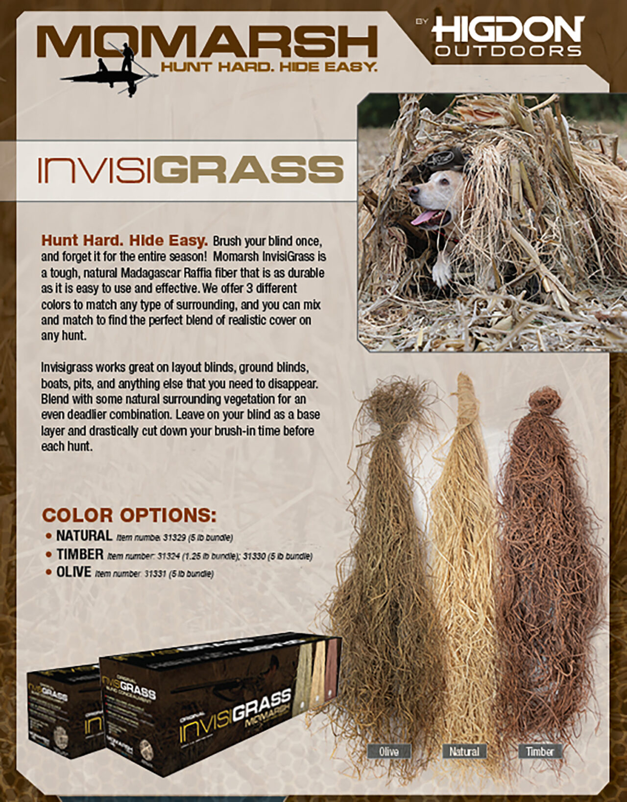 MOmarsh 31324 Invisi-Grass Olive 1.25 lb Bundle - Image 2