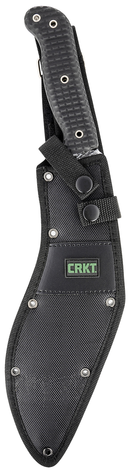 CRKT 2742 KUK 10.56" Fixed Recurve Plain Black Powder Coated 65Mn Carbon Steel Blade/Black Textured GRN Handle Includes Sheath - Image 2