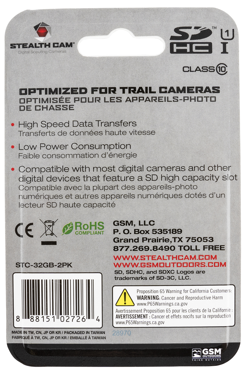 Stealth Cam STC32GB2PK SD Memory Card 32GB 2 Per Pkg - Image 2
