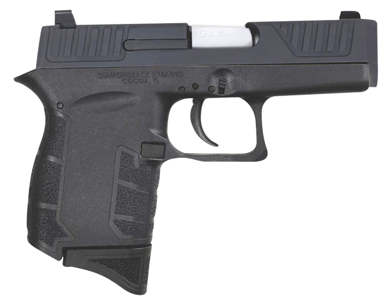 Diamondback DB0200P001 G4 9mm Luger Caliber with 3.10" Barrel, 6+1 Capacity, Overall Black Finish, Polymer Frame, Serrated Stainless Steel Slide & Polymer Grip