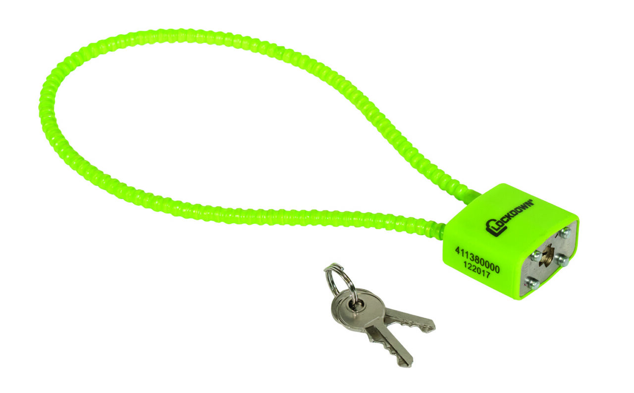 Lockdown 110149 Trigger Lock Open With Key Green Firearms Fit- Universal 15"