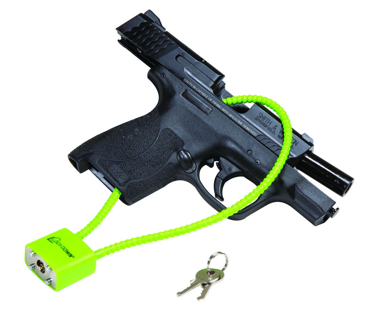 Lockdown 110149 Trigger Lock Open With Key Green Firearms Fit- Universal 15" - Image 2