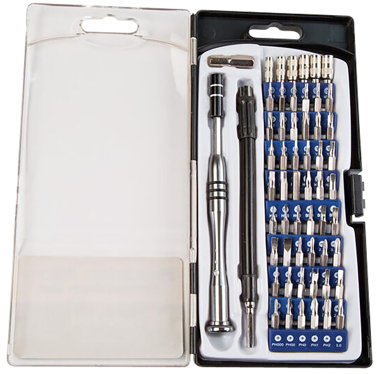 Wheeler 564018 Precision Micro Screwdriver Set Chrome Plated Steel Extendable Handle 58 Pieces - Image 2