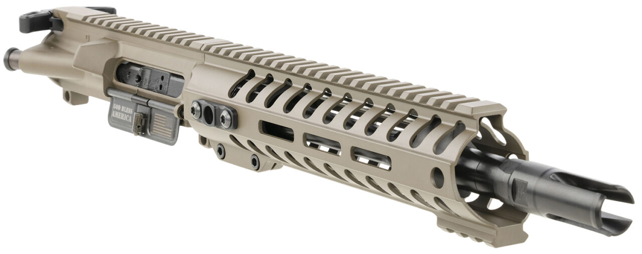 Patriot Ordnance Factory Minuteman Complete Upper 5.56x45mm NATO 10.50" Black Nitride Barrel Aluminum Patriot Brown Receiver 9" M-LOK Handguard Lo Pro DI Gas Block (Mid Length) - Image 3