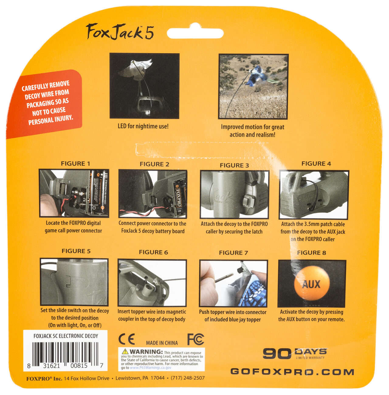 Foxpro FOXJOCK5 FoxJack 5 Blue Jay Species Gray Compatible With FoxPro Inferno/Patriot/Spitfire/Wildfire 1 & 2 - Image 2