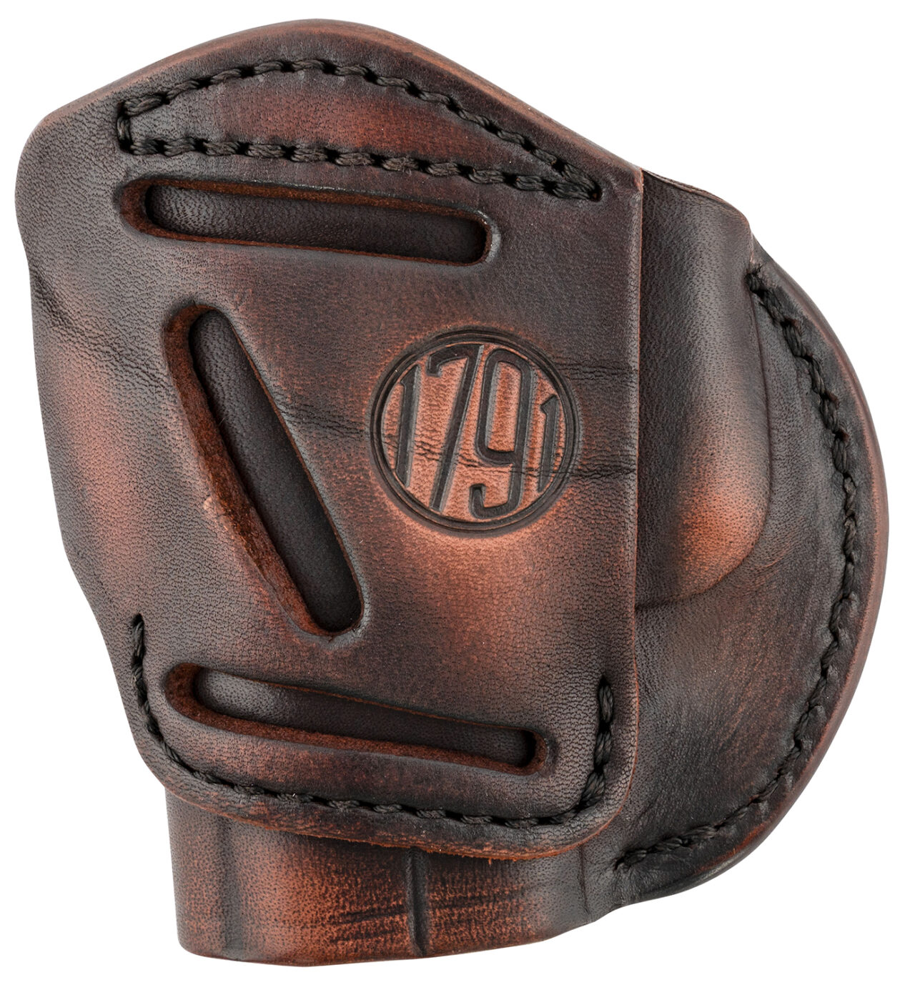 1791 Gunleather 4WH3VTGR 4-Way IWB/OWB Size 03 Vintage Leather Belt Clip Compatible w/Glock 26/Ruger LC9/S&W M&P Shield/2.0 9/40 Right Hand