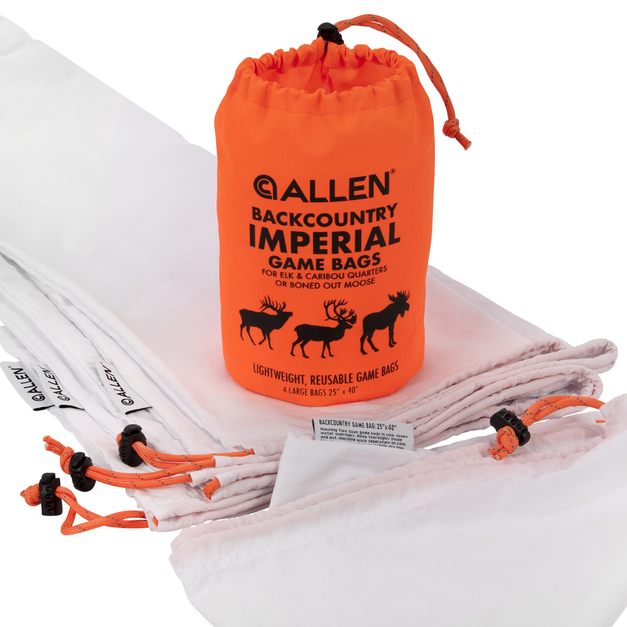 Allen 6590 BackCountry Imperial Elk Game Bag Set Orange Polyester 4 Bags - Image 2