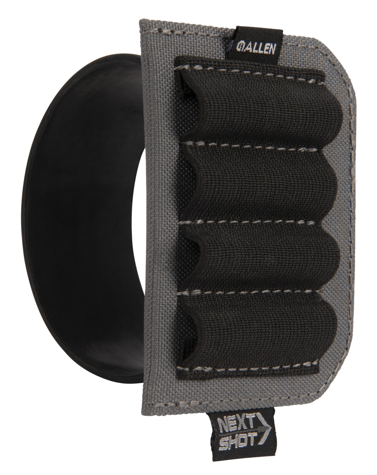 Allen 8208 Next Shot Carrier Black Silicone Band Multi-Caliber Capacity 4rd Rifles Buttstock Mount