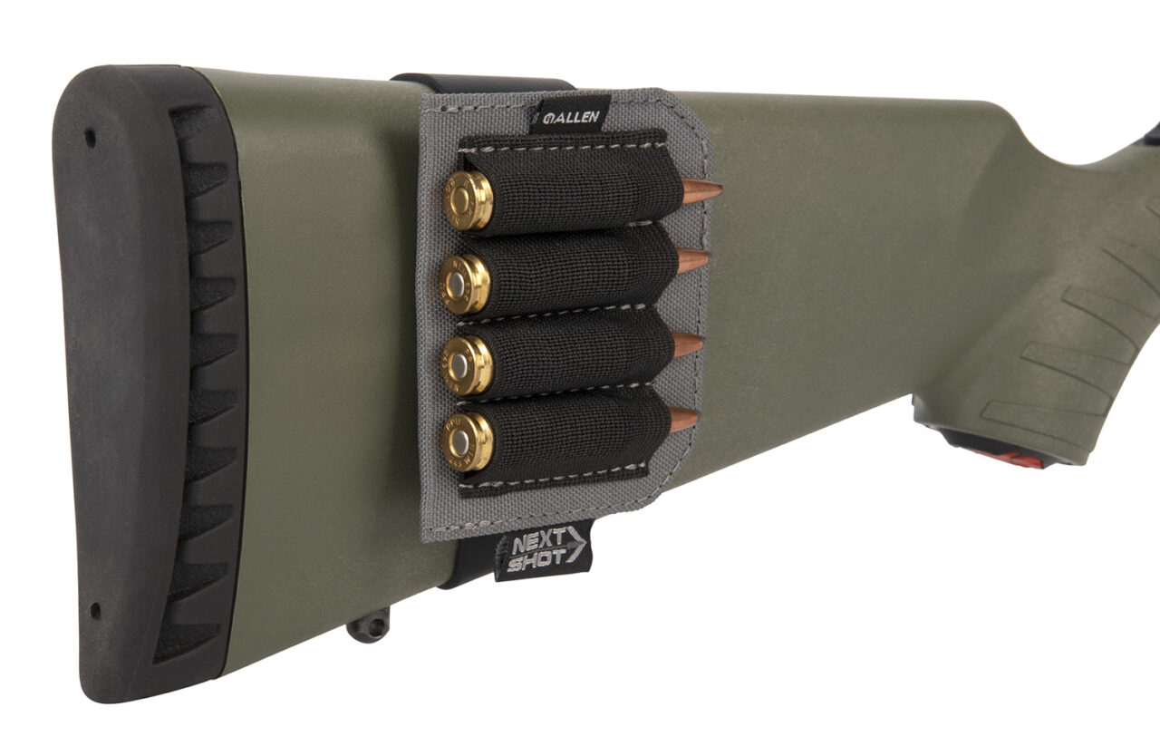 Allen 8208 Next Shot Carrier Black Silicone Band Multi-Caliber Capacity 4rd Rifles Buttstock Mount - Image 2