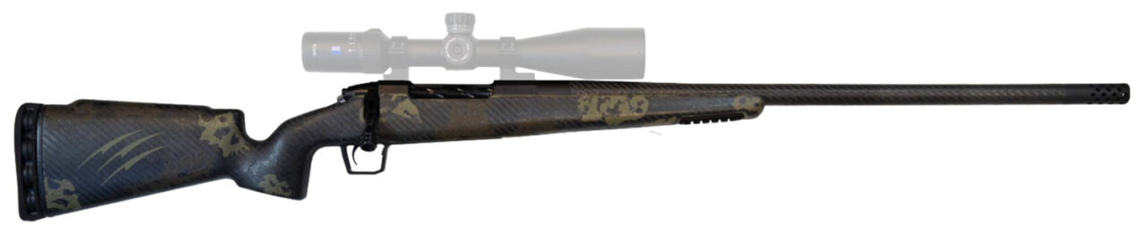 Fierce Firearmss LRCR300WINMMV4 Carbon Rival LR 300 Win Mag Caliber with 3+1 Capacity, 24" Carbon Fiber Barrel, Overall Midnight Bronze Cerakote Finish & Fixed Fierce Tech C3 Stock, Right Hand (Full Size)