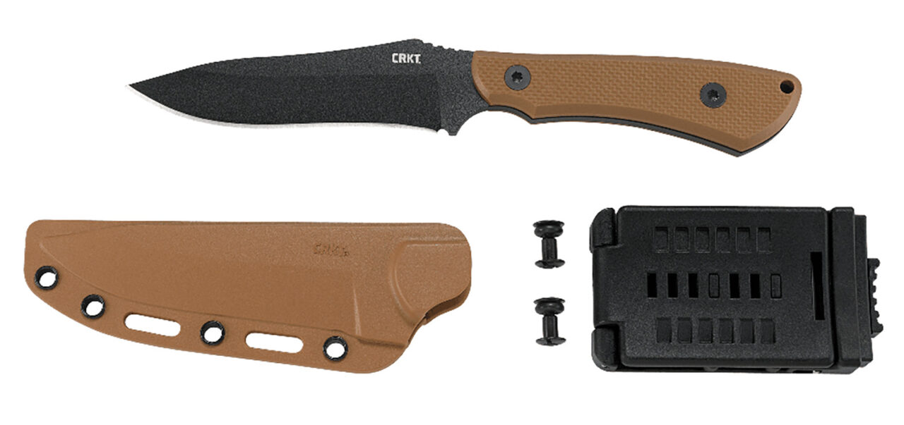 CRKT 2083 Ramadi 4.37" Fixed Plain Black Matte Baked-On Anti Rust SK-5 Steel Blade/Coyote Textured G10 Handle Includes Sheath - Image 3