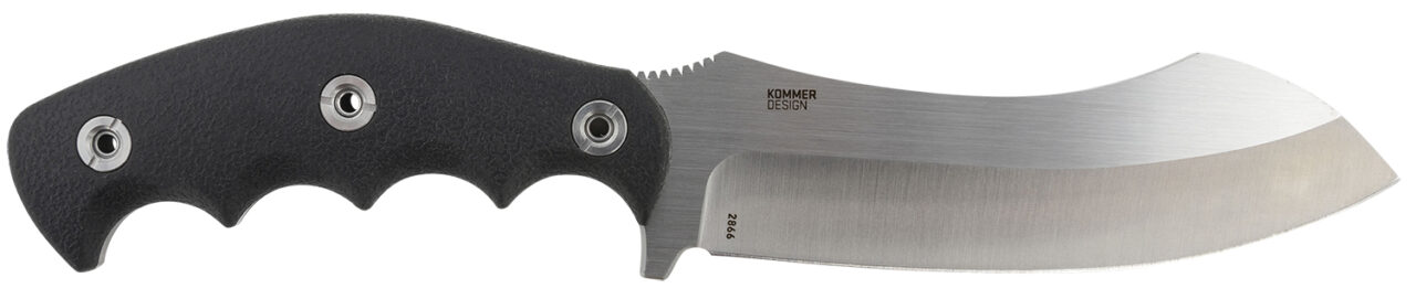 CRKT 2866 Catchall 5.51" Fixed Sheepsfoot Plain Brushed Satin 8Cr13MoV SS Blade/Black GRN w/Rubber Overlay Handle Includes Sheath - Image 2