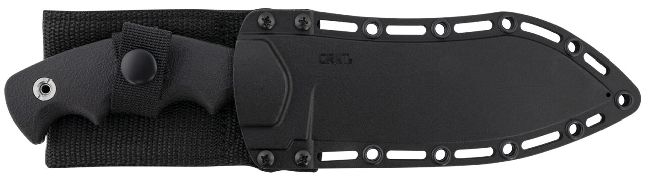 CRKT 2866 Catchall 5.51" Fixed Sheepsfoot Plain Brushed Satin 8Cr13MoV SS Blade/Black GRN w/Rubber Overlay Handle Includes Sheath - Image 3