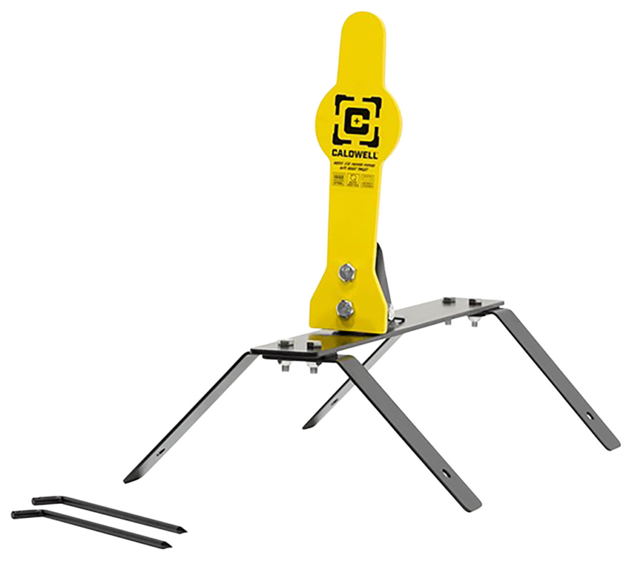 Caldwell 1178560 Auto Reset 33% Rifles Yellow AR500 Steel Pepper Popper Includes Ground Stakes
