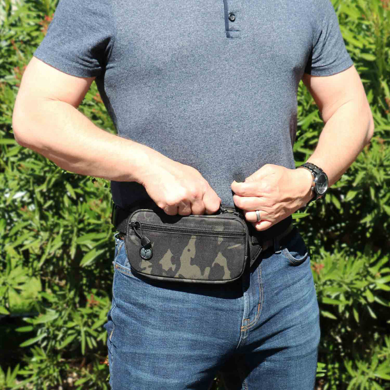 Galco FTPRMBC Fastrax PAC Waistpack Compact Size Compact MultiCam Black Neoprene Fits S&W M&P Compact/Taurus G2C/Springfield Hellcat Pro Ambidextrous - Image 3