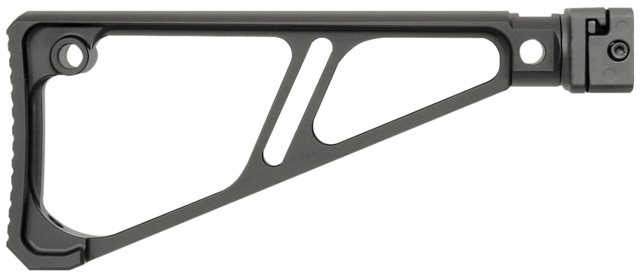 Midwest Industries MISTAPSFFES Side Folding Fixed Extruded Stock Black Anodized Aluminum for Picatinny Rail