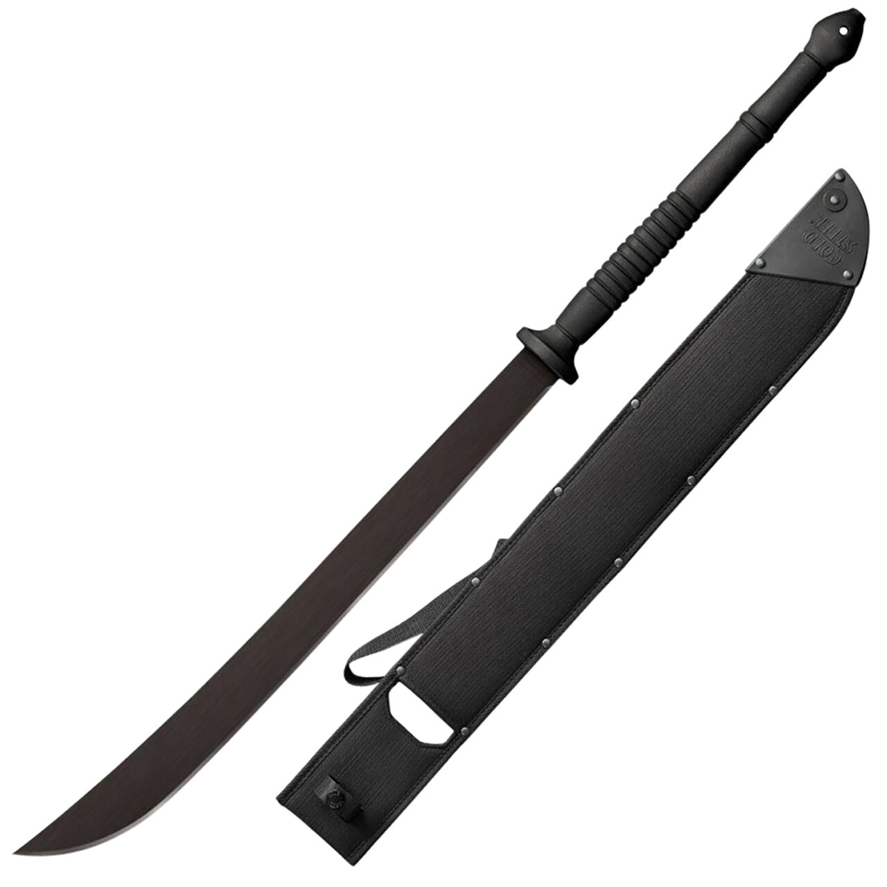 Cold Steel CS97THAMS Thai 22" Black Matte Baked-On Anti Rust 1055 Carbon Steel Blade/ Flat, Oval Black w/Steel Guards Polypropylene Handle 36.50" Long Includes Sheath