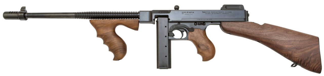 Thompson T1B14 1927A-1 Deluxe 45 ACP Caliber with 16.50" Barrel, 20+1 Capacity (Stick), Blued Metal Finish, Walnut Removable Fixed Stock & Wood Grip Right Hand - Image 2