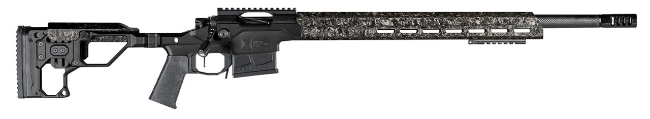 Christensen Arms 8010300202 Modern Precision Full Size 6.5 Creedmoor 5+1, 24" Carbon Fiber Target Profile/Threaded Steel Barrel, Black Nitride Aluminum Receiver, Black Anodized Billet Chassis w/Folding & MagneLock Technology Stock, Black Polymer Grip, Ri