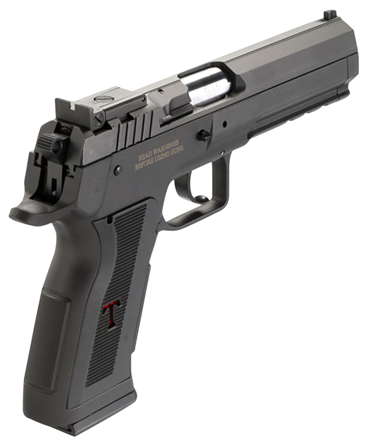 Tanfoglio IFG TFSTOCK3P40 Stock III Full Size 40 S&W 13+1, 4.44" Black Polygonal Riflesd Barrel, Black Serrated Slide, Black Polymer Frame w/Beavertail, Polymer Grip