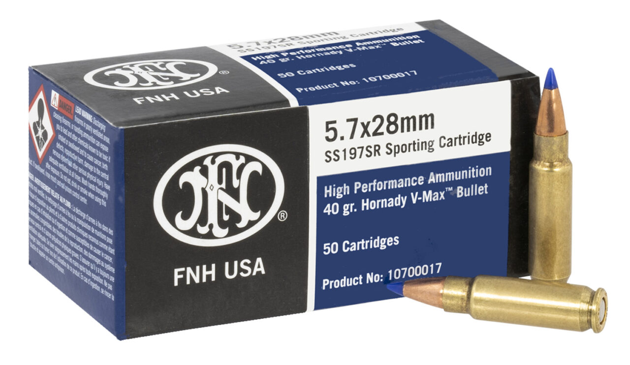 FN 10700017 High Performance 5.7x28mm 40 gr Hornady V-Max (VMX) 50 Per Box/ 40 Cs