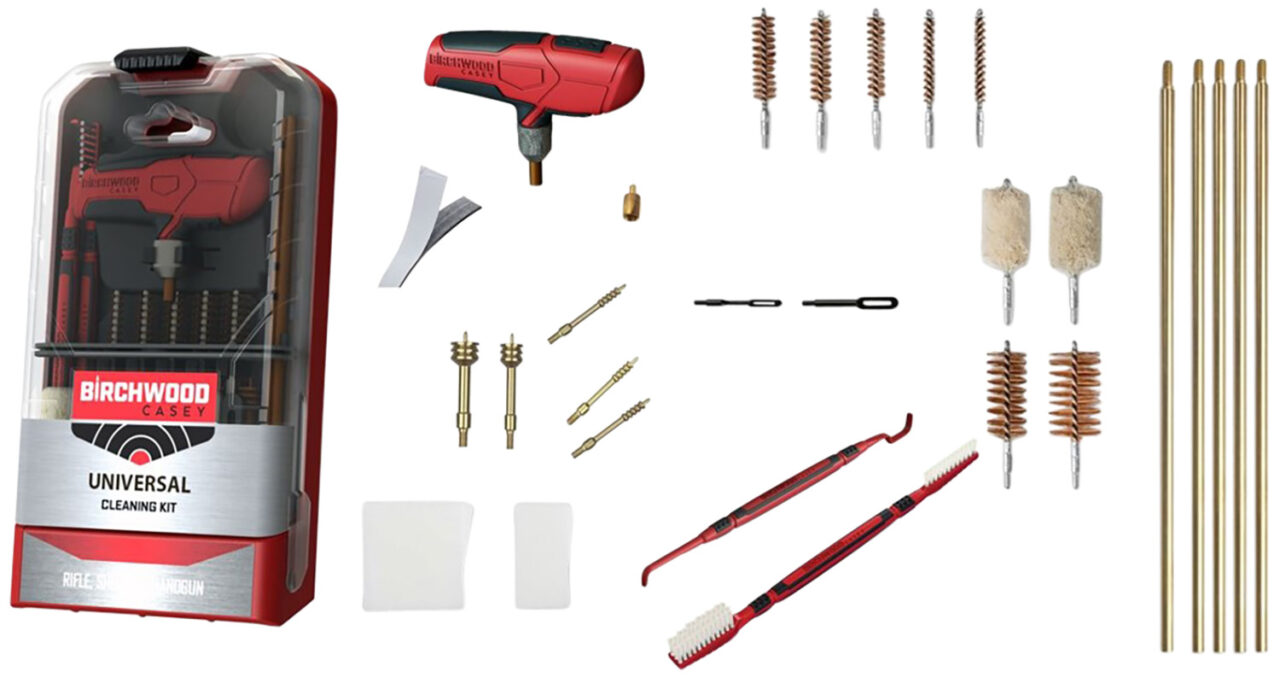 Birchwood Casey UNVCLNKIT Universal Cleaning Kit Multi-Caliber/Multi-Gauge 22 Pieces Black/Red - Image 2