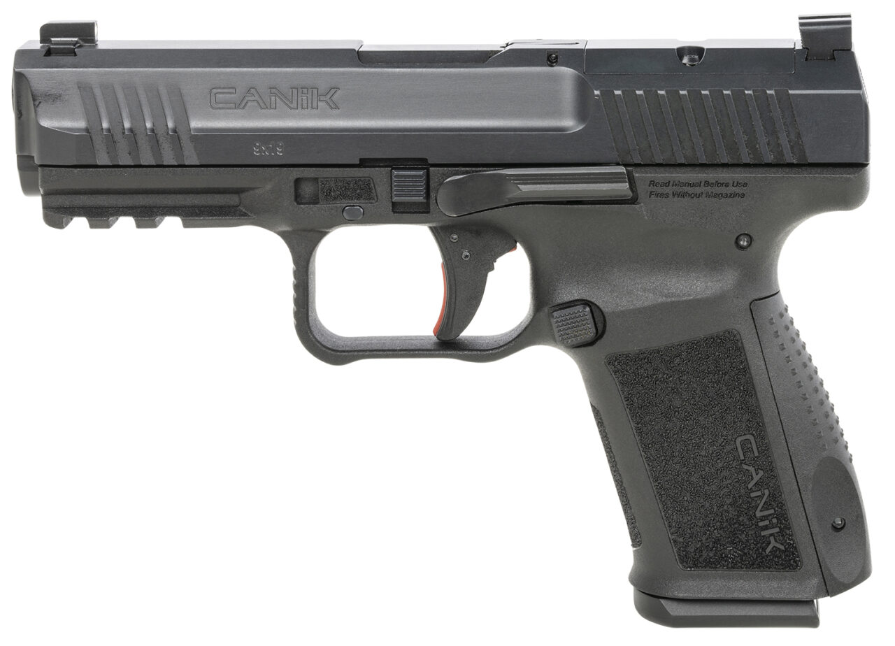 Canik HG5637N Mete SF Compact 9mm Luger 15+1 4.08" Black Steel Barrel, Black Nitride Optic Ready/Serrated Slide, Black Polymer Frame w/Beavertail & Picatinny Rail, Aggressive Texture w/Interchangeable Backstrap Grip, Ambidextrous - Image 2