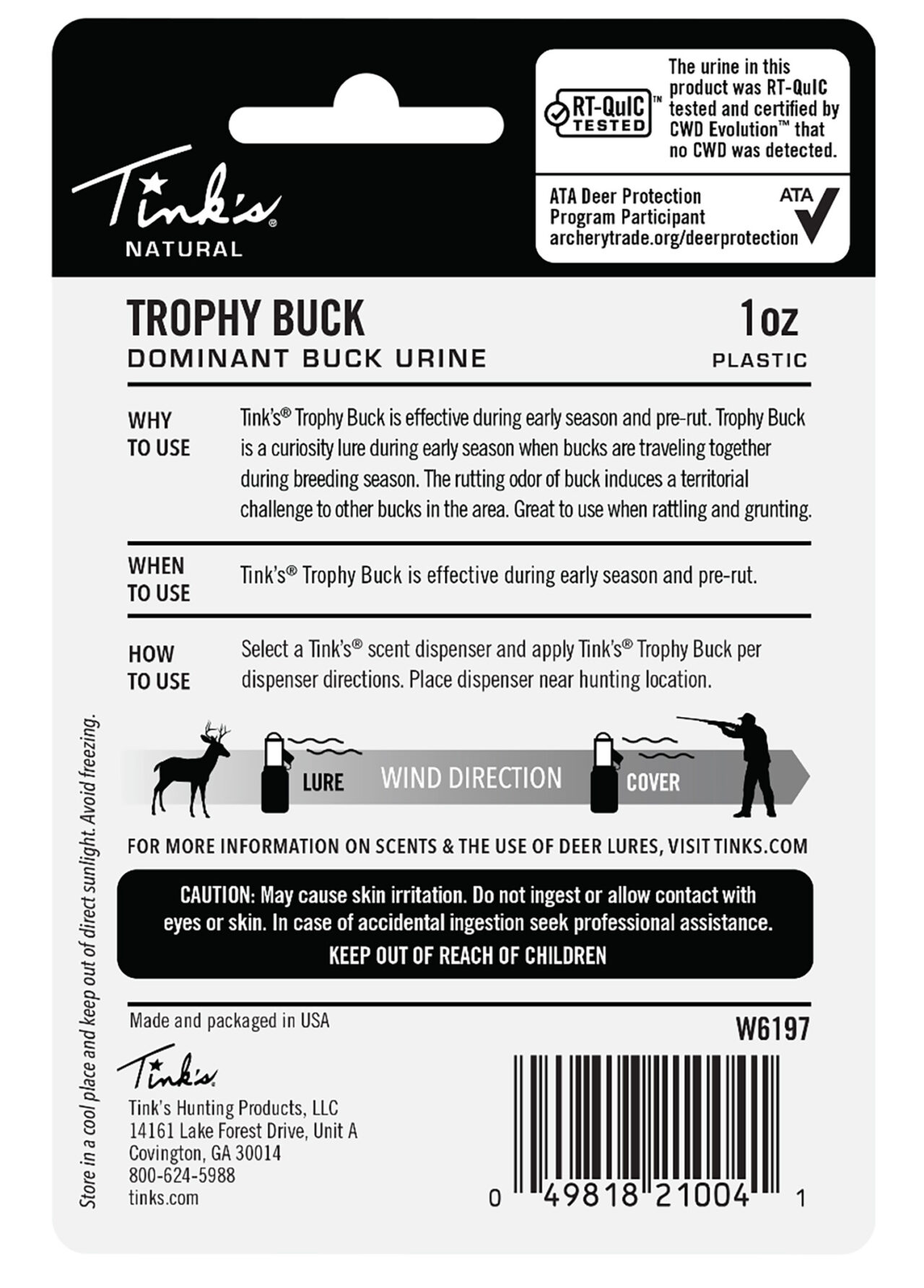 Tinks W6197 Trophy Buck Deer Attractant Buck Urine Scent 1 oz Includes Mini Bomb - Image 3