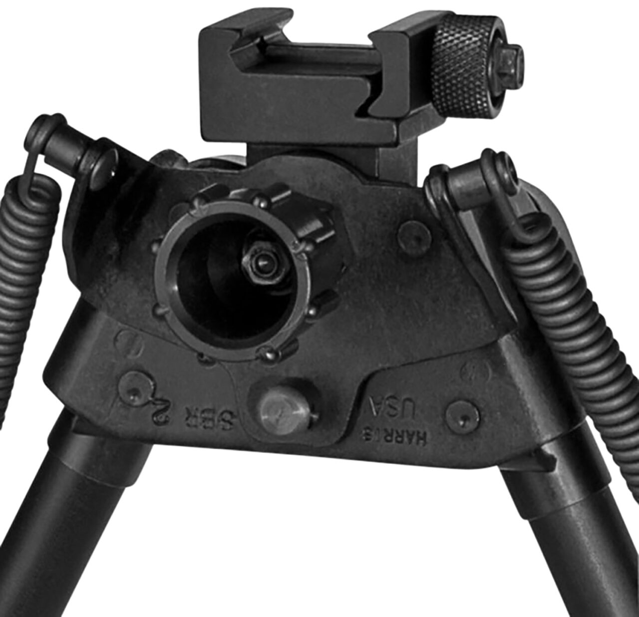 Harris Bipods S-BR2P Swivel BR Picatinny, 6-9", Black Steel/Aluminum, Self Leveling Legs, Rubber Feet - Image 2