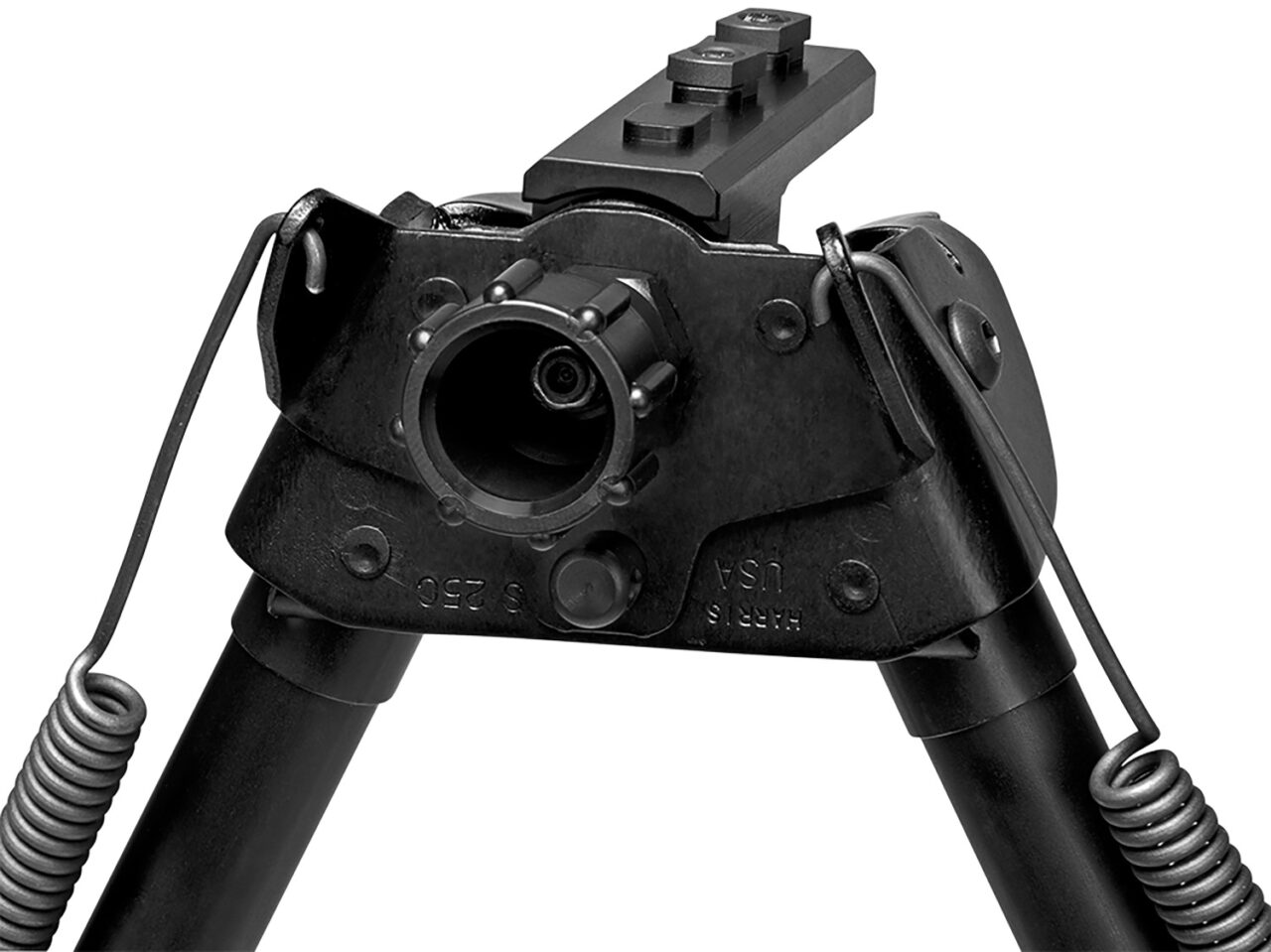 Harris Bipods S-BR2M-LOK Swivel BR M-LOK, 6-9", Black Steel/Aluminum, Self-Leveling Legs, Rubber Feet - Image 2