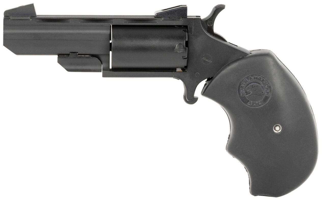 North American Arms BWMCRK Black Widow 22 Mag 5 Shot 2" Matte Black Heavy Vent Rib Barrel/Matte Black Cerakote Frame Black Cylinder/ Black Finger Grooved Rubber Grips - Image 2