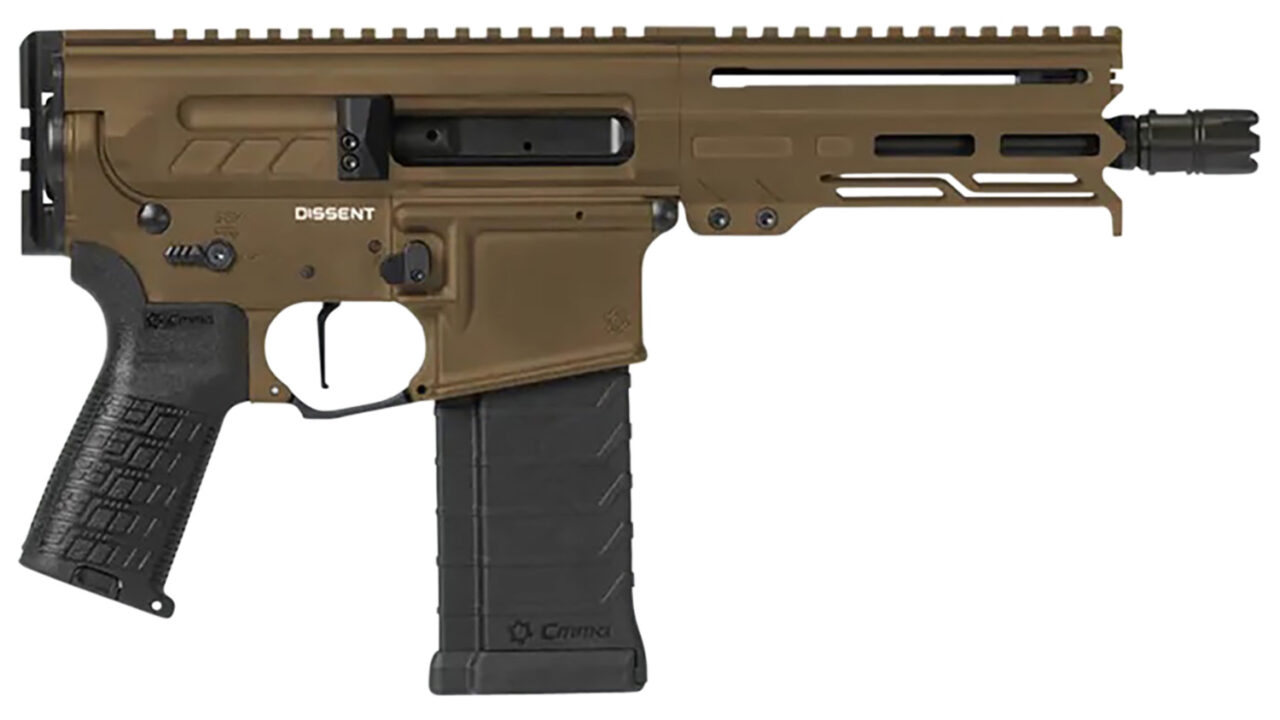 CMMG 30A0E33-MB Dissent 300 Blackout 30+1 6.50", Midnight Bronze Cerakote Rec, OEM Grip, Picatinny Buffer Adapter