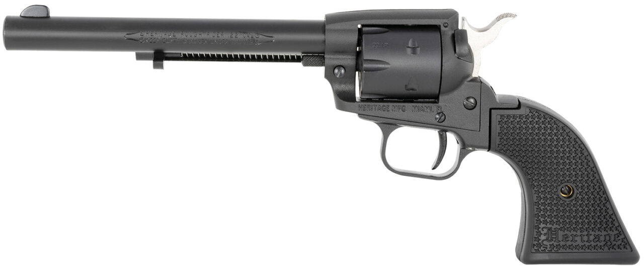 Heritage Mfg SRR22MBS6PG Rough Rider 22 LR/22 WMR 6.50" 6rd, Black, Polymer Grip, Includes Cylinder - Image 2