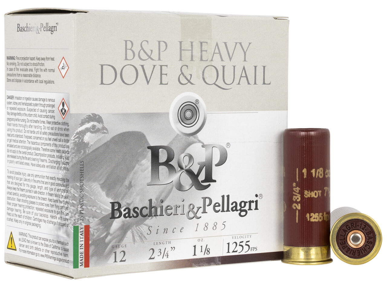 B&P 12B18D75 Heavy Dove & Quail 12 Gauge 2.75" 1 1/8 oz 7.5 Shot 25 Per Box/ 10 Cs