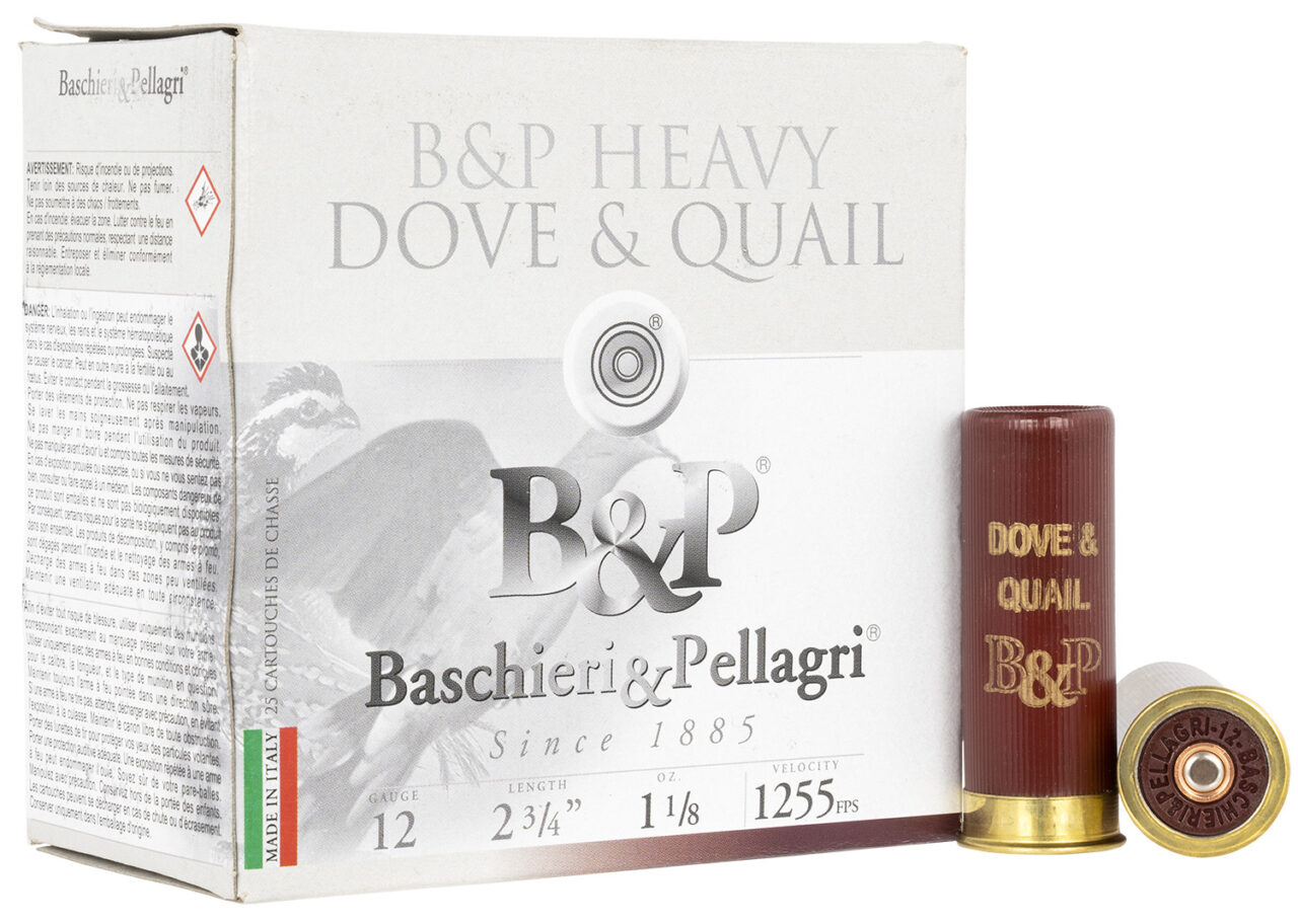 B&P 12B18D8 Heavy Dove & Quail 12 Gauge 2.75" 1 1/8 oz 8 Shot 25 Per Box/10 Cs
