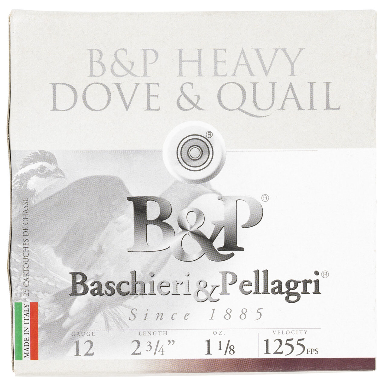B&P 12B18D8 Heavy Dove & Quail 12 Gauge 2.75" 1 1/8 oz 8 Shot 25 Per Box/10 Cs - Image 2