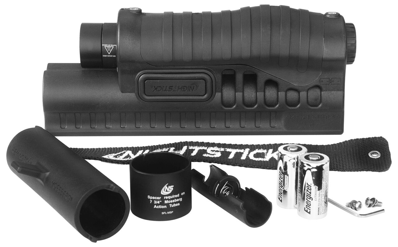 Nightstick SFL11WL SFL Forend Light Black Nylon w/Over-Molded Grip 12 Gauge Mossberg 500/590/ 590A1/Shockwave 1200 Lumens White LED Bulb 203 Meters Beam - Image 2
